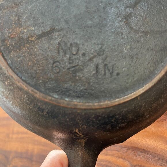 Birmingham Stove and Range BSR Cast Iron Skillet Pan NO. 3 6 5/8 IN. Pre 1950s - Picture 2 of 8
